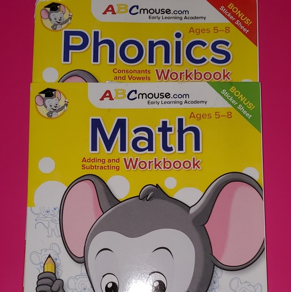 ABC mouse "Math" and "Phonics" workbooks - Picture 2 of 5